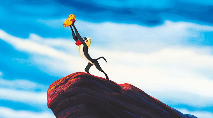The+Lion+King+%281994%29%3A+Rafiki+presents+Simba+to+the+crowd+of+%0Aanimals.+