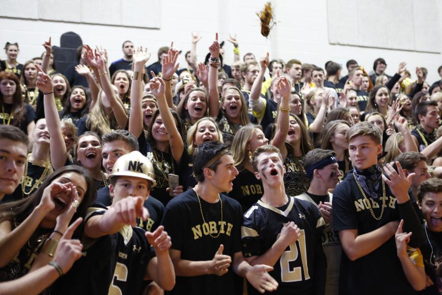 Various seniors show their enthusiasm during the Pep Rally on Oct. 23. 