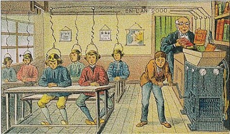 French artist Villemard’s 1910 postcards showcasing his vision of Parisian life in the year 2000.