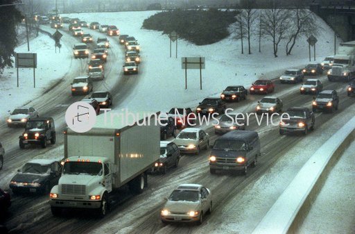 March 5, 2001
The Rt. 146 south and I-95 South merge was backed-up more than usual as the sleet covered the roads faster than the plows could remove it in Rhode Island.