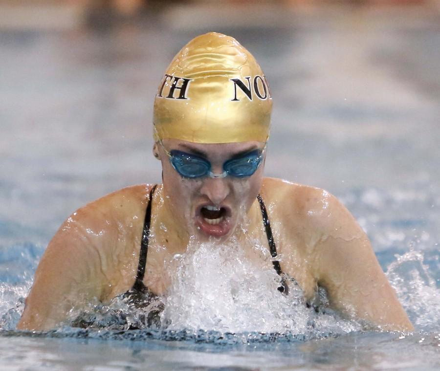 Senior Caylee Luebeck says “[Swimming is] just a passion that I really love to do”